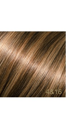 65 Gram 18" Hair Weave/Weft Colour #4&16 Medium Brown & Caramel Blonde Mix (Half Head)